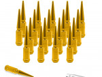 Spike Lug Nuts , M12x1.5, Golden, Set Of 20